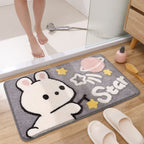 Plush Bunny-Themed Bath Mat