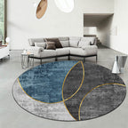 Geometric Patterned Round Area Rug