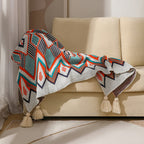 Women's Patterned Snuggle Blanket with Tassels