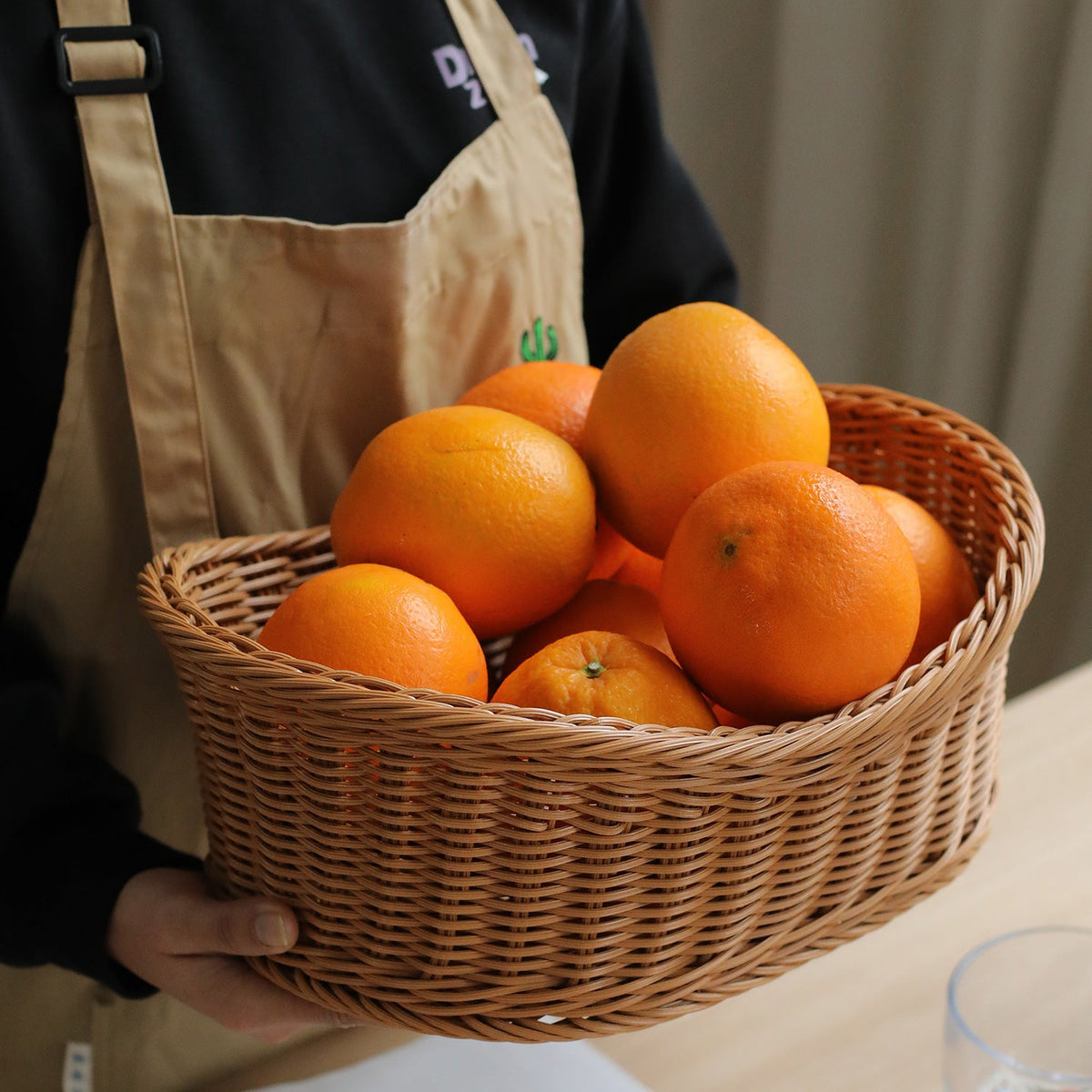 Unisex Elegant Oval Storage Basket