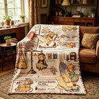 Vintage-Look Fleece-Decke