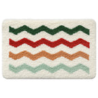 Plush Textured Zigzag Bath Mat