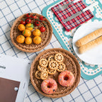 Oval Basket with Artistic Woven Texture