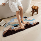 Shaped Hand-Tufted Moss-Texture Rug