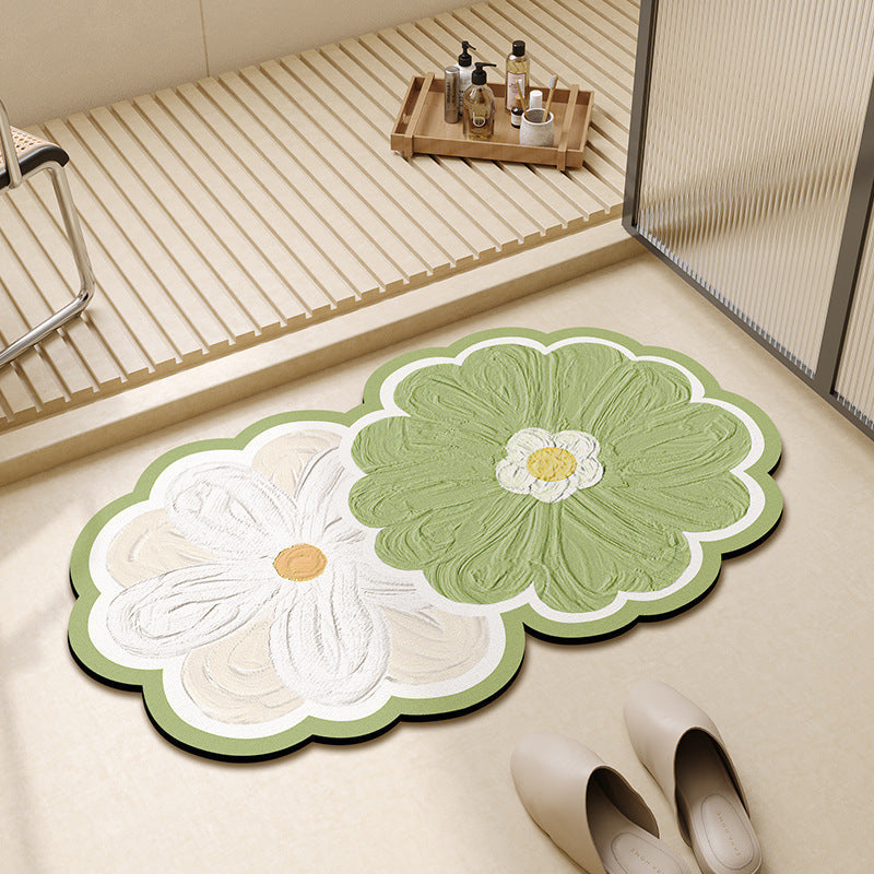 Floral-Shaped Decorative Bath Mat