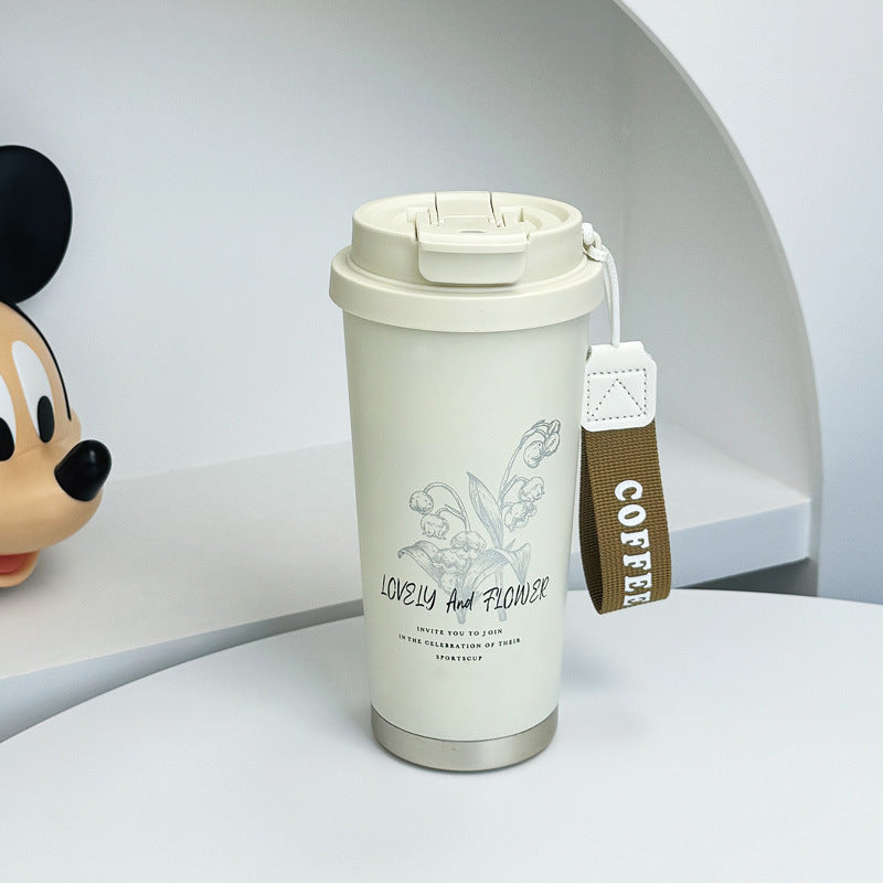 Women's Thermos Cup with Carrying Handle