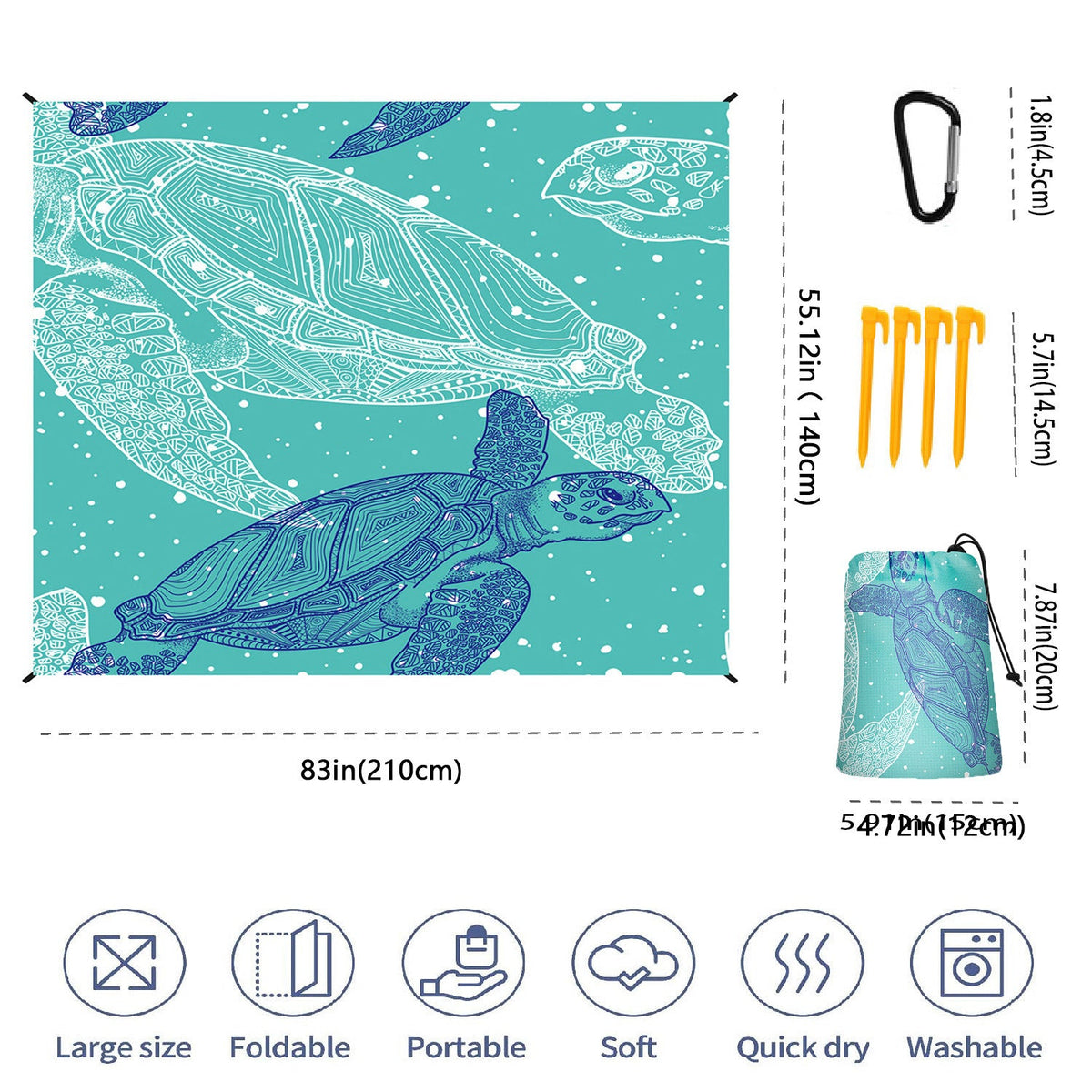 Extra-Large Portable Beach Mat