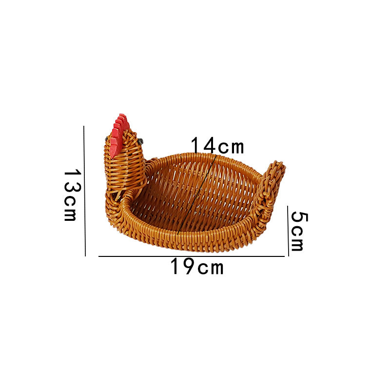 Decorative Woven Duck-Shaped Basket