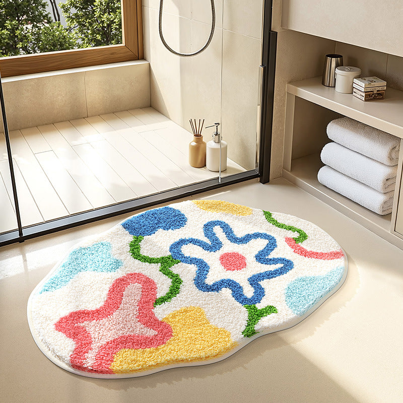 Playful Cartoon Pet Bath Mat