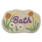 Textured Floral Bath Mat