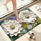 Floral Design Bath Mat