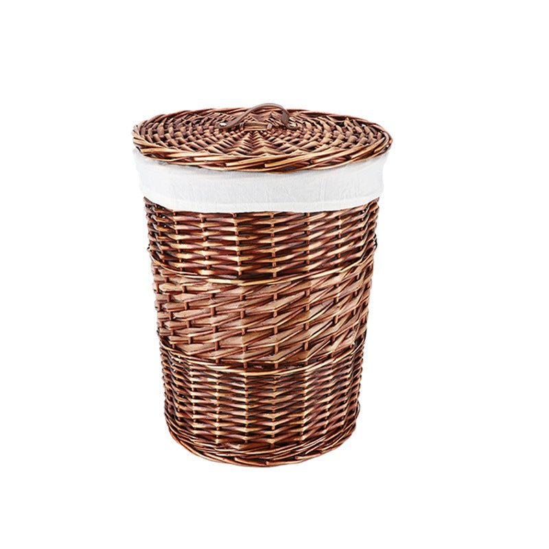 Round Laundry Basket with Lid
