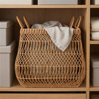 Handwoven Storage Basket with Open Design