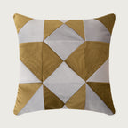 Square Decorative Cushion with Velvet Inlay