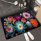 Floral Design Memory Foam Bath Mat
