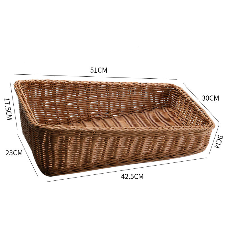 Portable Woven Rattan Storage Basket