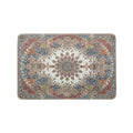 Oriental rug in Persian medallion style, machine-knotted short pile rug