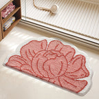Textured Floral Bath Mat