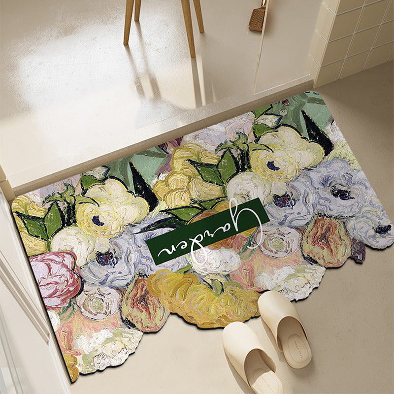 Sunflower-Themed Bath Mat