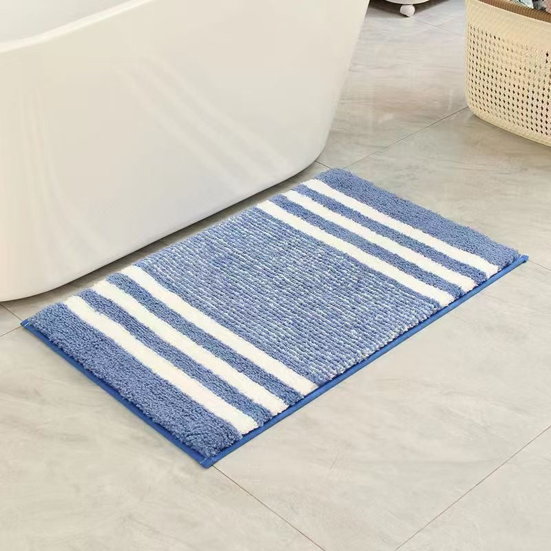Textured Striped Bath Mat