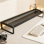 Belüfteter Monitorständer aus Metallgitter mit Tastaturablage
