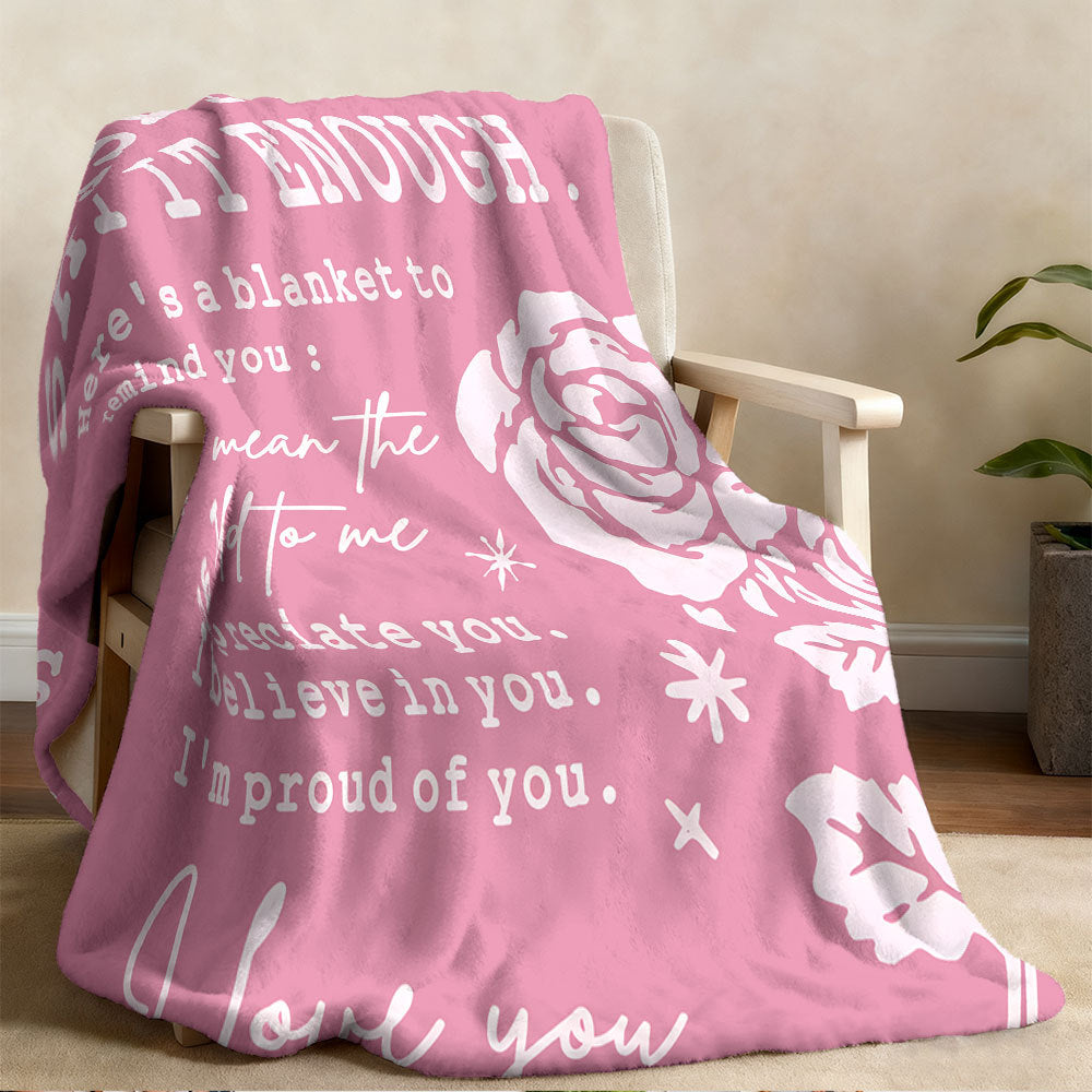 Fleece-Decke mit inspirierender Botschaft