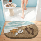 Turtle-Themed Plush Bath Mat