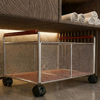 Rectangular Ventilated Metal Mesh Storage Basket