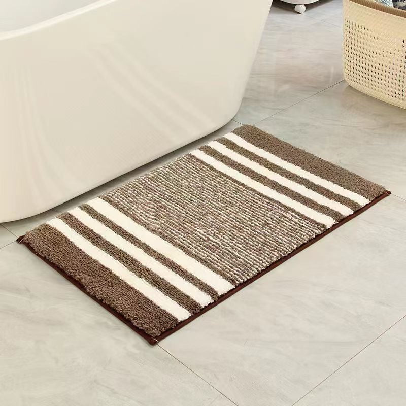 Textured Striped Bath Mat