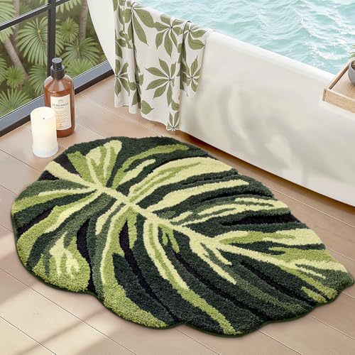 Leaf-Shaped Bathroom Mat