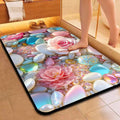 Dekorative Badematte mit Blumenmuster