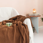 Textured Knit Throw Blanket