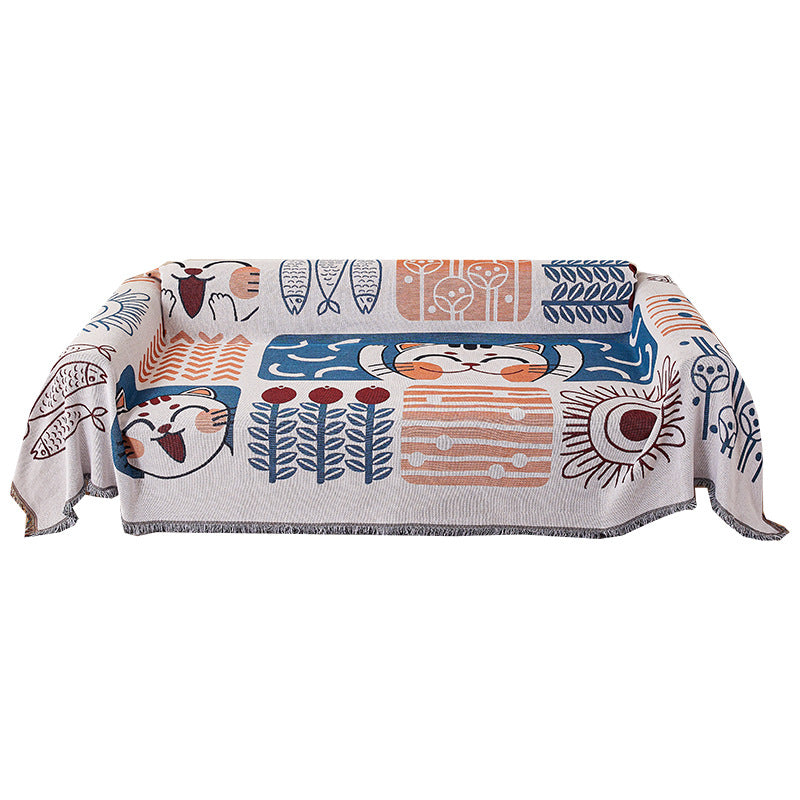 Gemütliche Sofa-Wohndecke mit Cartoon-Motiv