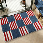 Plush Textured Zigzag Bath Mat