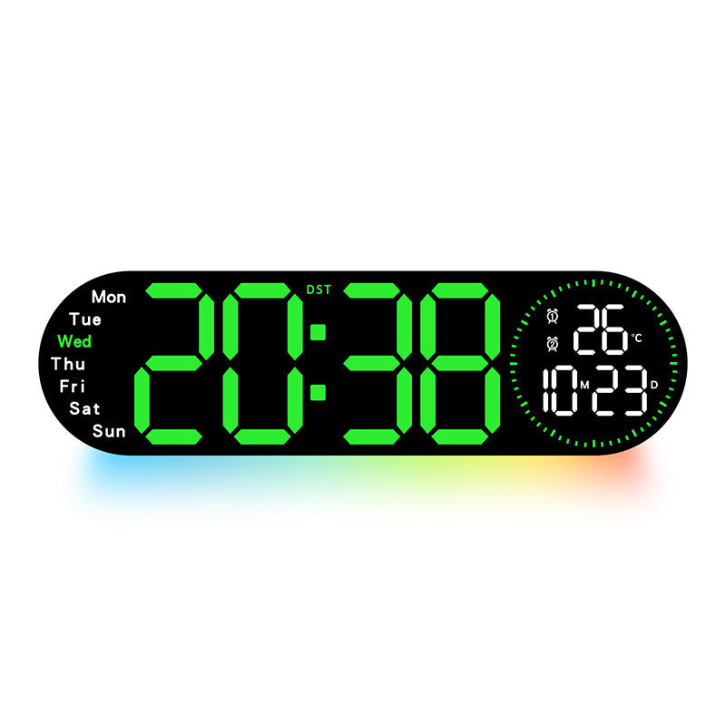 Digital multifunction alarm clock with temperature and weather display