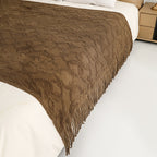 Textured Fringe Throw Blanket