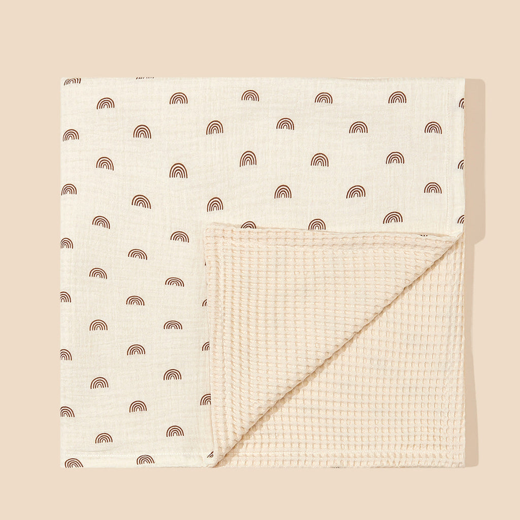 Babydecke aus Musselin mit zwei Texturen