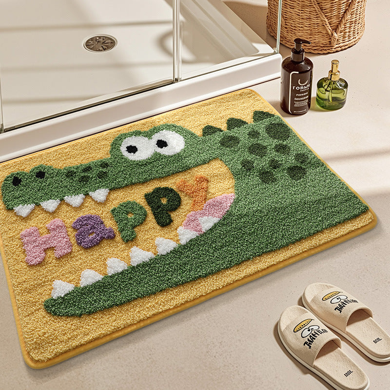 Turtle-Themed Plush Bath Mat