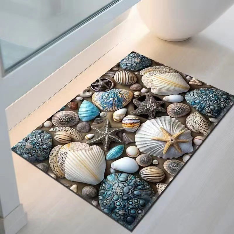 Badezimmermatte mit Muschel-Design