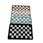 Checkerboard Pattern Bath Mat