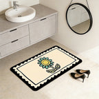 Dekorative Badematte mit Blumenmuster