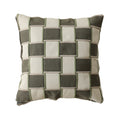 Woven decorative pillow with braided square pattern