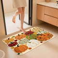 Pumpkin-Themed Bath Mat