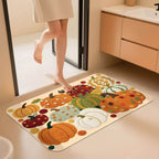 Pumpkin-Themed Bath Mat