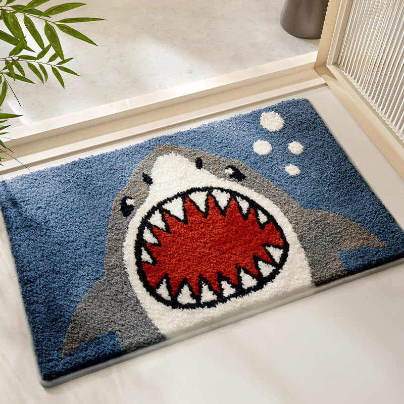 Turtle-Themed Plush Bath Mat
