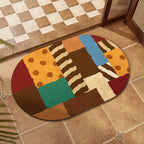 Bunte Bodenmatte im Patchwork-Design