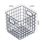 Wire Storage Basket with Ergonomic Handles