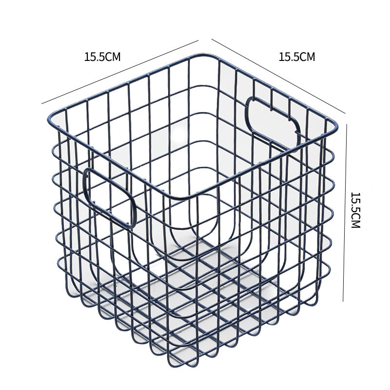 Wire Storage Basket with Ergonomic Handles