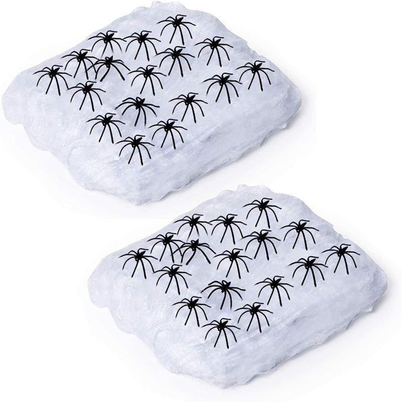 Decorative Glow-in-the-Dark Spider Web Set