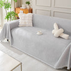 Chenille Fringed Sofa Throw Slipcover
